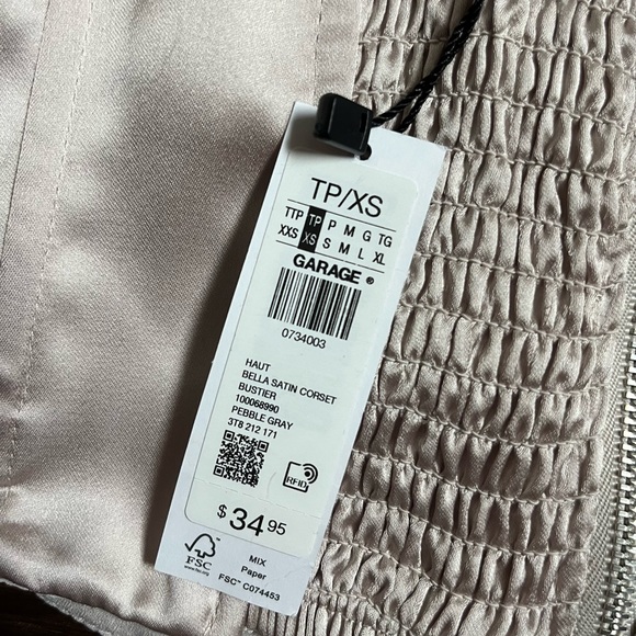 Garage Satin Corset Bustier Top - Picture 3 of 3
